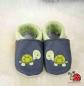 Preview: Krabbelschuhe / Lederpuschen "Schildkröte"