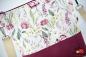 Preview: Handtasche Sommer Weinrot Blumen