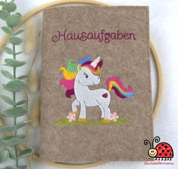 Huelle HA-Heft Geschenk Einschulung Einhorn rosa