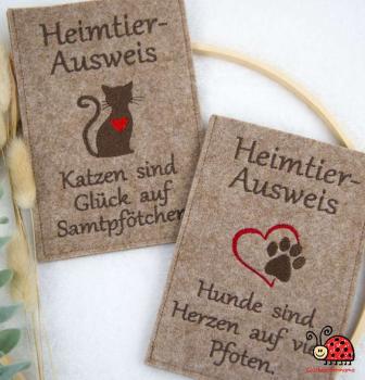 Handmade Huelle EU-Heimtierausweis Katzen Kater