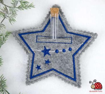 Weihnachten Stern Geld Verpackung blau