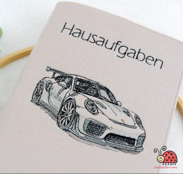 HA-Heft-Umschlag handmade Motorsport Rennauto