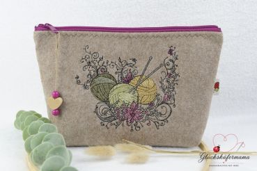 Handarbeitstasche floral Haekeln
