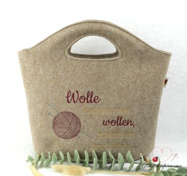 Filzkorb Shopper Midi Wolle