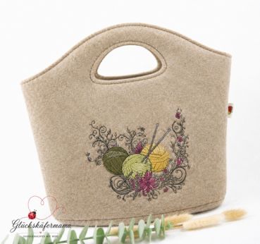 Filzkorb Stricken Haekeln Spruch Midi Geschenk