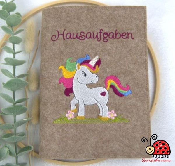 Huelle HA-Heft Geschenk Einschulung Einhorn rosa