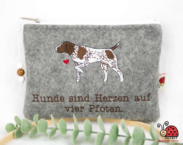 Organizer Hund Kurzhaar Filz Handgemacht