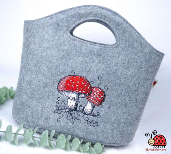 Filzshopper Midi Fliegenpilz Handmade