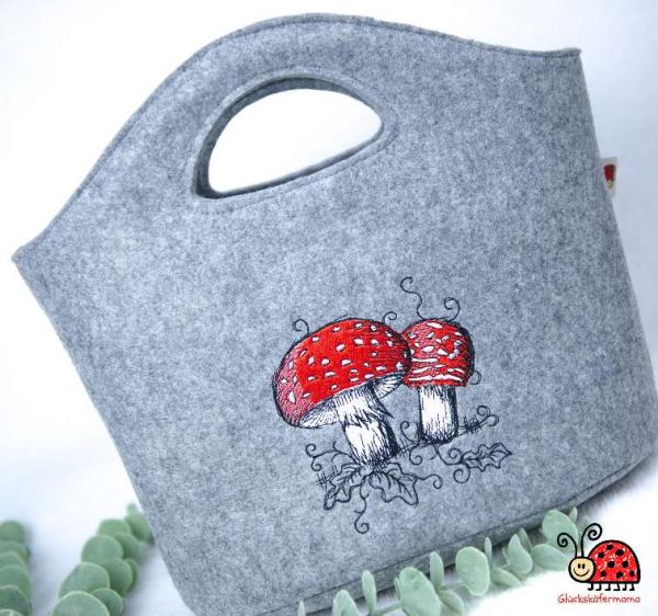 Tasche Haekelzeug Handarbeit Filz