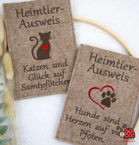 Handmade Huelle EU-Heimtierausweis Katzen Kater