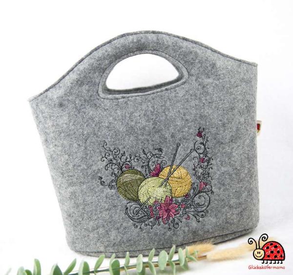 Filzshopper Midi Stricken Haekeln  Handarbeit