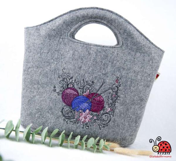 Filzshopper Midi Stricken Haekeln  Handarbeit