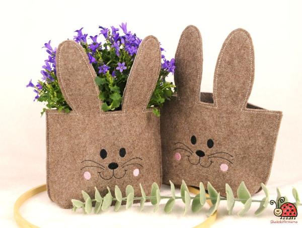Osterkoerbchen Filz Hase Kind
