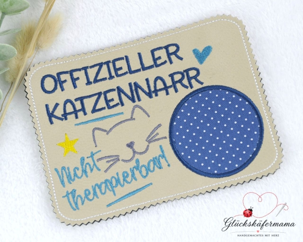 Untersetzer Tassenteppich Katzenmotiv Kunstleder