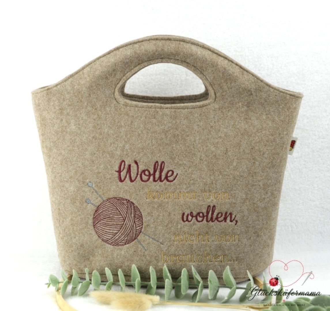 Filzkorb Shopper Midi Wolle